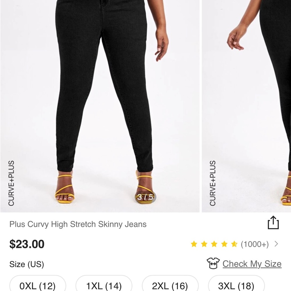 Shein new black stretch jeans